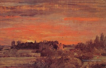 John Constable œuvres - Le presbytère East Bergholt romantique John Constable